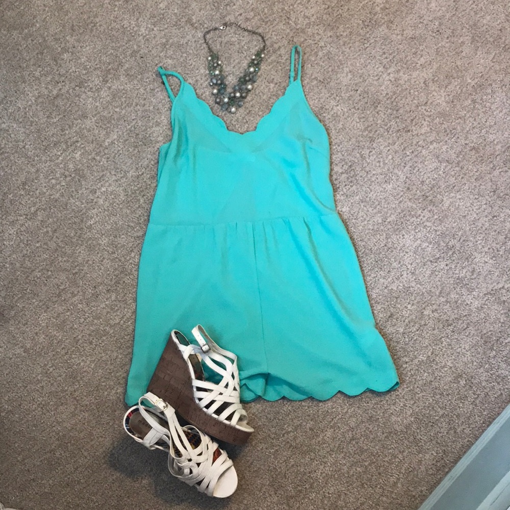 Lush scalloped romper